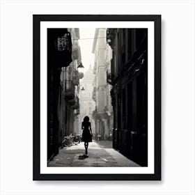 Genoa, Italy,, Mediterranean Black And White Photography Analogue 3 Art Print