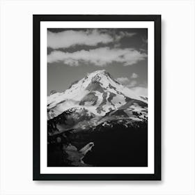 Mount Hood Black and White Art Print