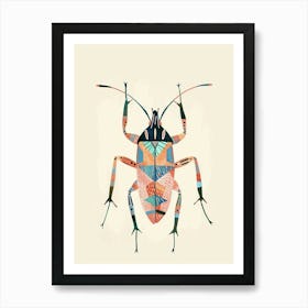 Colourful Insect Illustration Boxelder Bug 7 Art Print