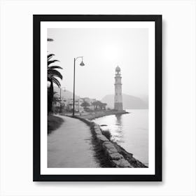 Budva, Montenegro, Black And White Old Photo 3 Art Print