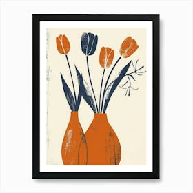 Tulips In Vases 1 Art Print