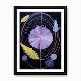 Lilac 3 Hilma Af Klint Inspired Flower Illustration Art Print