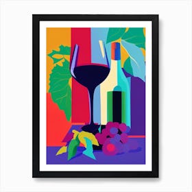 Sangiovese Wine Pop Matisse Cocktail Poster Art Print