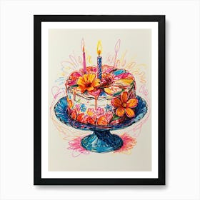 Birthday Cake 1 Art Print