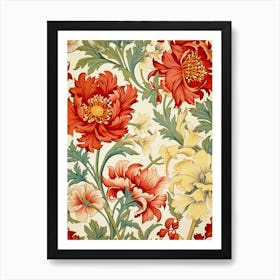 Wallpaper Floral Pattern 12 Art Print