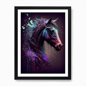 horse painting Art Print