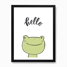 Hello Frog Art Print