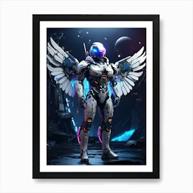 Bird In Cyborg Body #2 Art Print