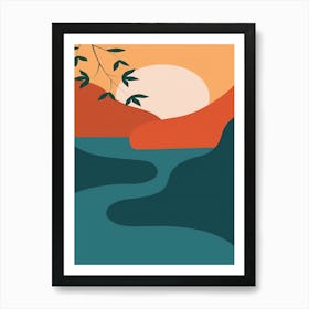 Sunset In The Mountains 25 Art Print