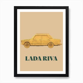 Vehicule Collection Lada Riva Orange Art Print