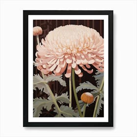 Flower Illustration Chrysanthemum 3 Art Print