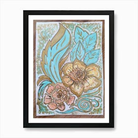 Floral flair Art Print