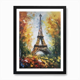 Eiffel Tower Paris France Monet Style 13 Art Print