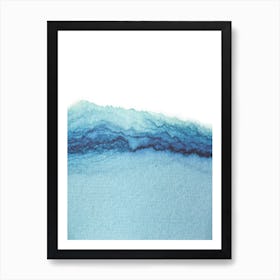 Abstract blue watercolor Art Print