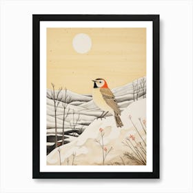 Bird Illustration Lark 3 Art Print