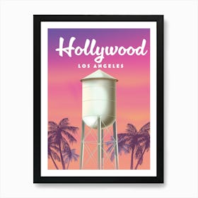 Hollywood Los Angeles Water Tower Poster