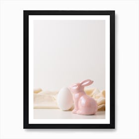 Easter Bunny On A White Cloth Art Print