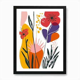 Abstract Flower Painting 10 Art Print