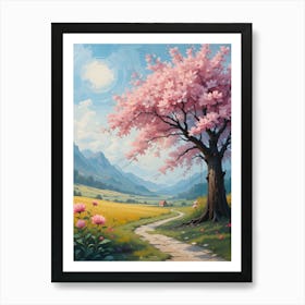 Cherry Blossom Tree Art Print