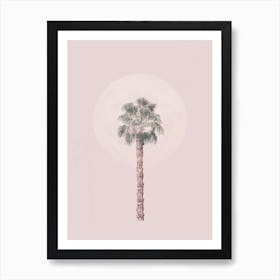 Pastel Pink Palm Tree Art Print