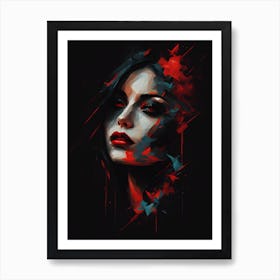 Vampire Abstract Painting (2) Art Print