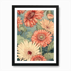 Gerbera Daisy Pattern Art Print