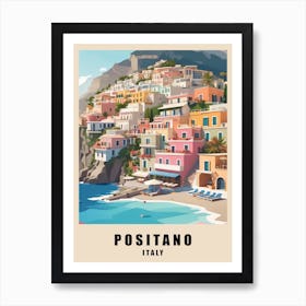 Summer In Positano Low Poly (18) Art Print