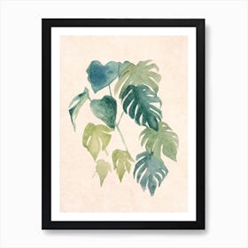 Bloomery Decor Watercolor Jungle Leaves Ii Art Print