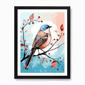 Bird On A Branch 6 Art Print