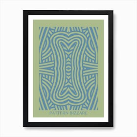 Blue Pattern Bizarre Art Print