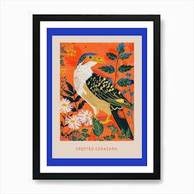 Spring Birds Poster Crested Caracara 1 Art Print