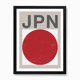 Japan Flag Art Print