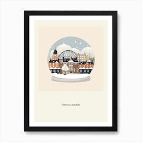 Newcastle United Kingdom Snowglobe Poster Art Print