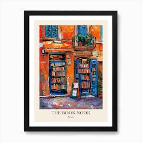 Rome Book Nook Bookshop 2 Poster Art Print