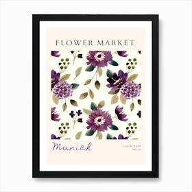 Flower Market Munich Art Print