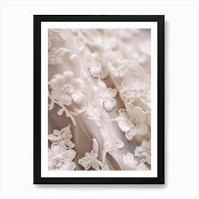 White Lace And Flowers Art Print