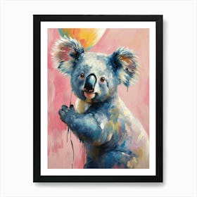 Cute Koala 1 With Balloon Art Print