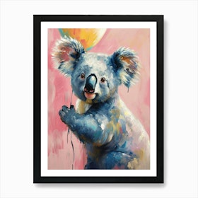 Premium AI Image  colorful koala solid background graphic for