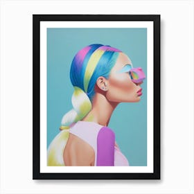 Iggy Azalea Colourful Illustration Art Print