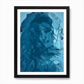 Abstract Portrait of Reflection Of A Woman Art Print