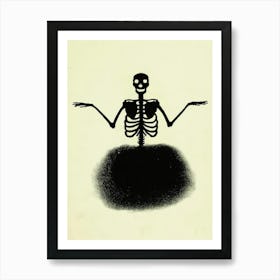 Skeleton In A Ball Gown Art Print