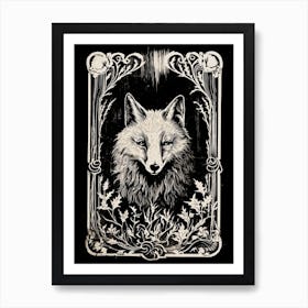 Italian Wolf Tarot Card 2 Art Print