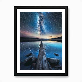 Milky Over Lake Art Print