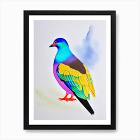 Pigeon Watercolour Bird Art Print
