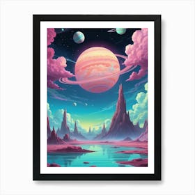 Planets In Space Art Print