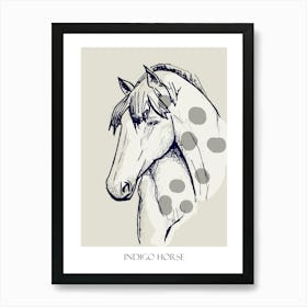 Indigo Horse Art Print