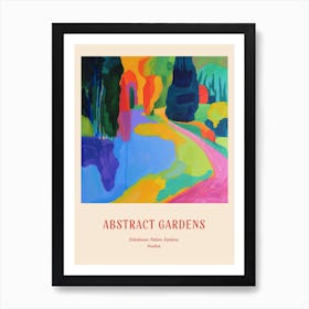 Colourful Gardens Schnbrunn Palace Gardens Austria 2 Red Poster Art Print