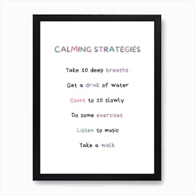 Calming Strategies Art Print