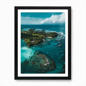 Aerial View Of A Tropical Island Art Print