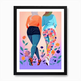 Body Positivity Here Come The Girls 2 Art Print